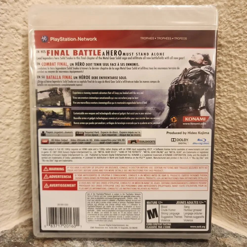 Game - Metal Gear Solid 4: Guns of the Patriots [GH] (NEW) - PS3